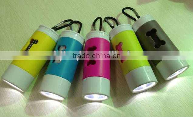 2-in-1 LED pet trash bag dispenser