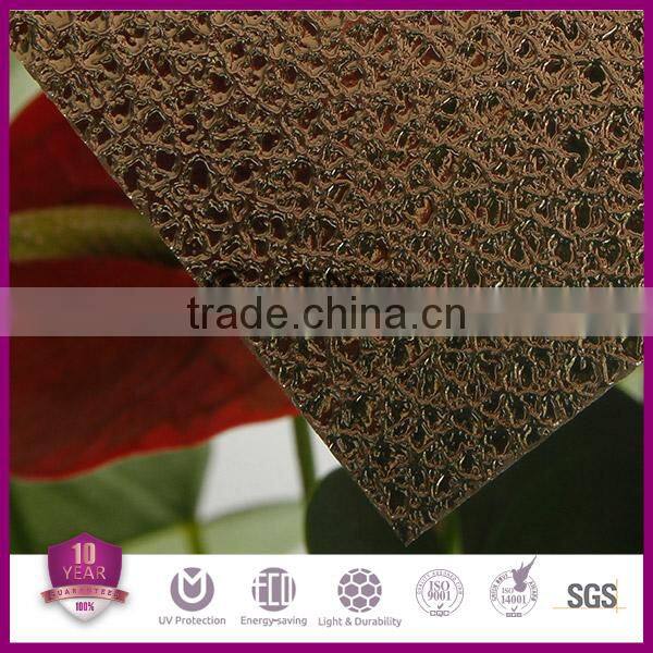 Best price China supply policarbonato embossed sheet