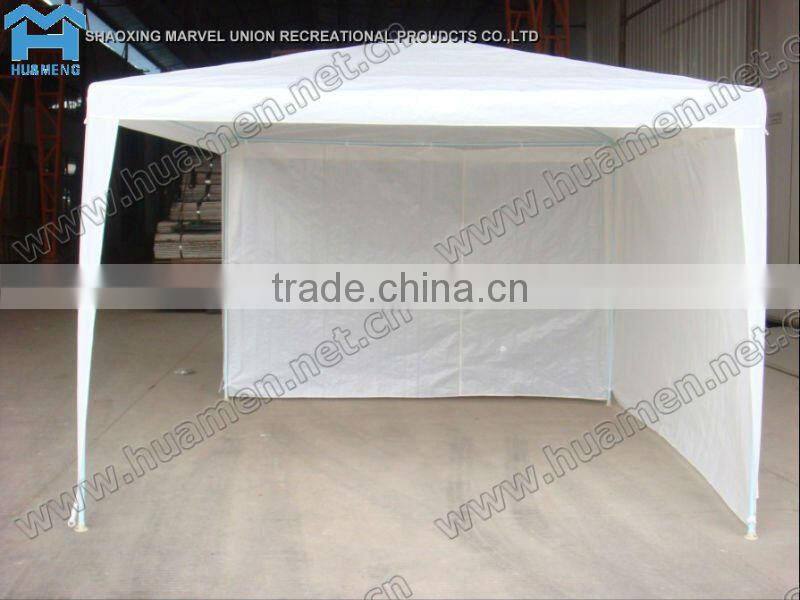 Portable White PE Garden Gazebo 3x3m