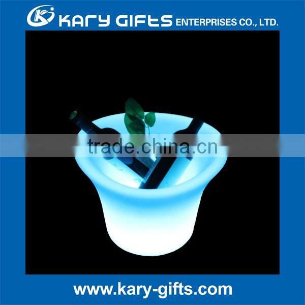 Illuminated Plastic ice Bucket led plastic wine cooler