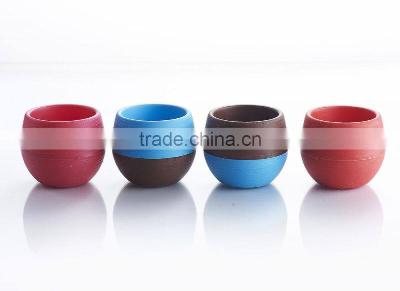 Mini Round Plastic Plant Flower Pot Home Office Decor Planter
