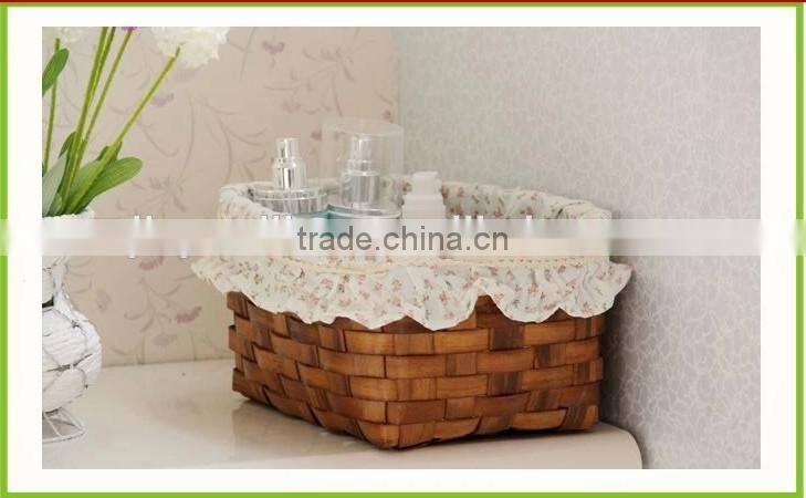 willow and wood chip basket