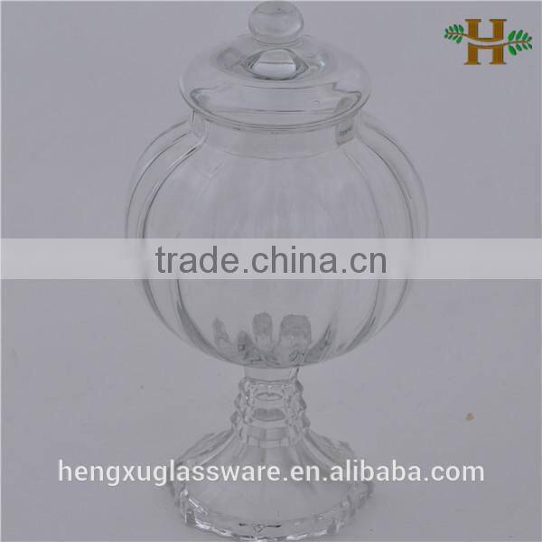 fancy glass candy jar with lid,chocolate jar with lid,glass christmas candy jar