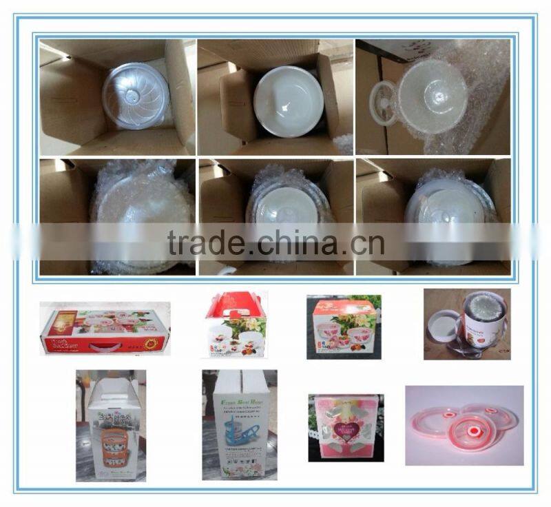 ceramic bowls with airtight lid, hot soup bowls with plastic lid,microwave safe bowl