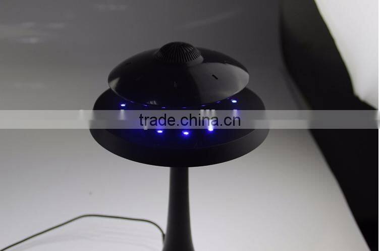 Magnetic Floating Levitation Bluetooth Loudspeaker Box With Led Light, Wireless Flying Saucer Shape Glowing Voice Box