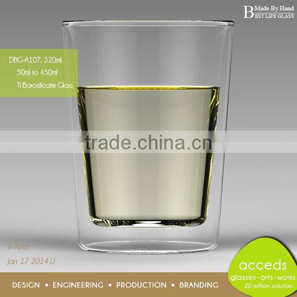 Handmade Custom Unbreakable Glass Milk Cup