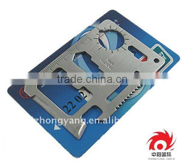 multi-function stainless steel portable camping outdoor credit card knife