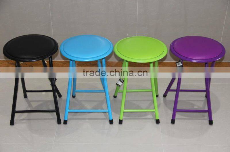 stock colorful steel folding stool, folding Chair, excess inventory close out