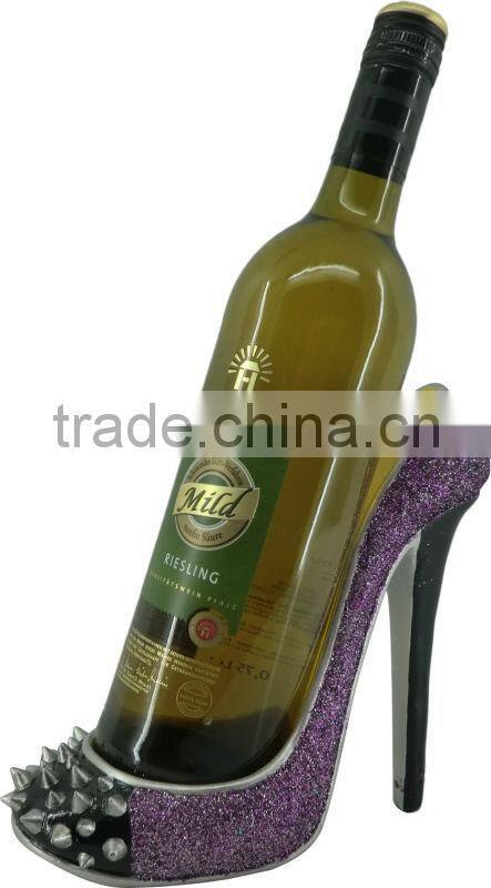 2014 hot sales wine rack decorative shoe wine bottle holder wine holders