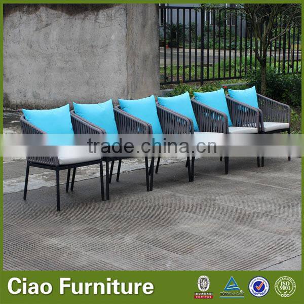 Modern ribbon dining chairs patio furniture