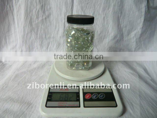 Fish Tank Canned Pretty Heart Shaped Polished White Glass Pebbles