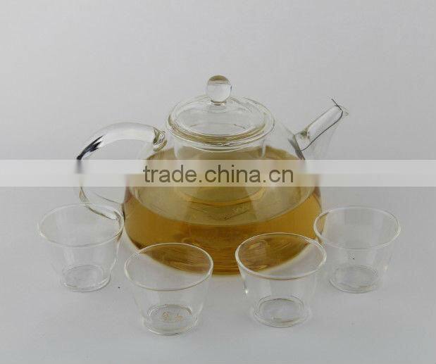 exquisite handmade clear borosilicate teapot glass with stailess steel filter and logo