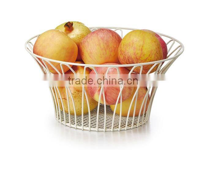 China Factory Fashion Design Storage Metal Wire Fruit Basket
