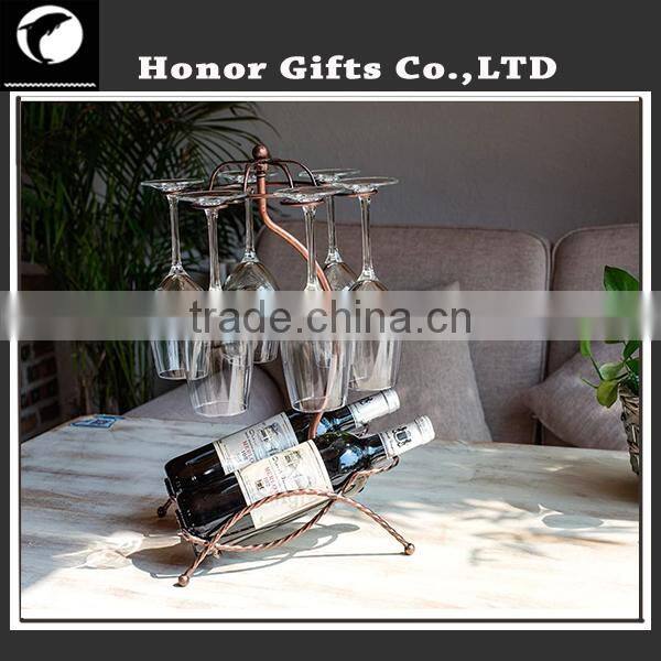 Vintage Wine Bottle Holder Antique Wrounght Iron Funny Wine Bottle Holder