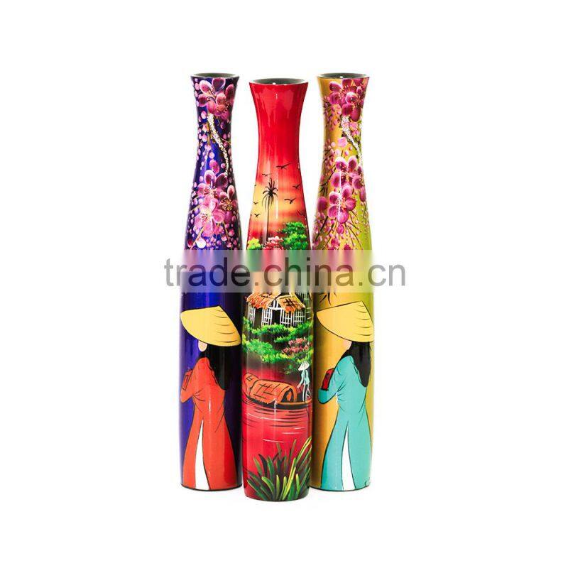 Handmade high quality Vietnam lacquer vase