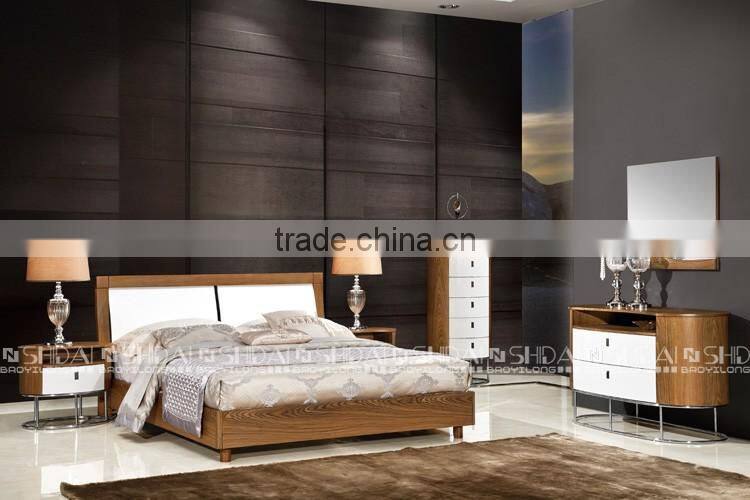 modern wall bed / pictures of wood double bed / latest double bed designs B-826