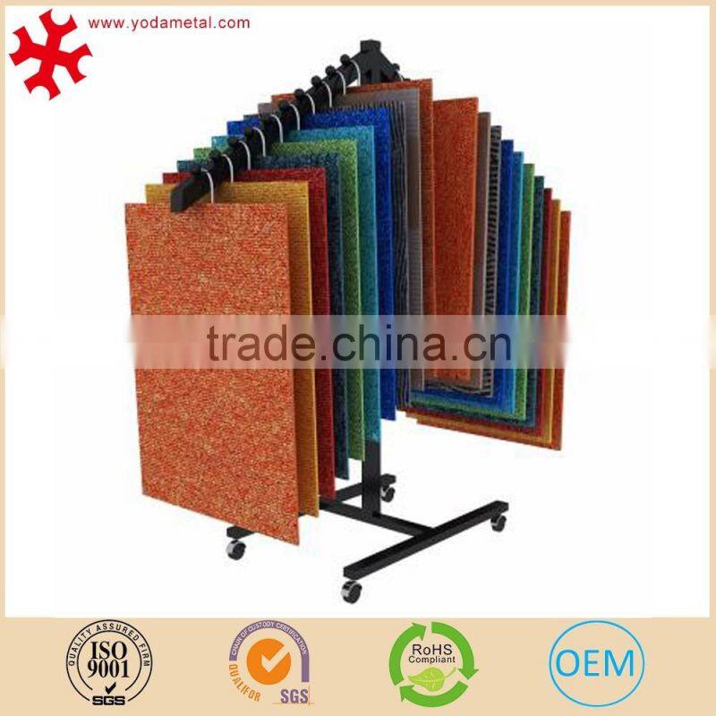 Customized carpet rolling display rack for showroom