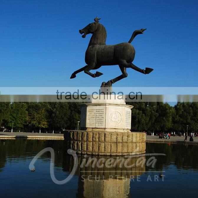 large outdoor copper sculptures metal bronze horse fountain