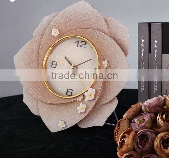 M28B Momoda Creative modern fancy elegant 3D flower wall clock quiet quartz home decoration large wall table clock set