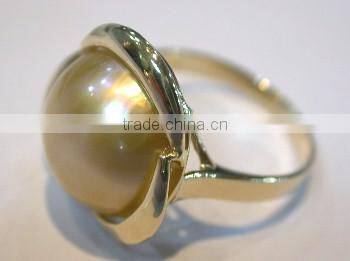 2014 wedding designs pearl ring Tahitian Pearl Ring