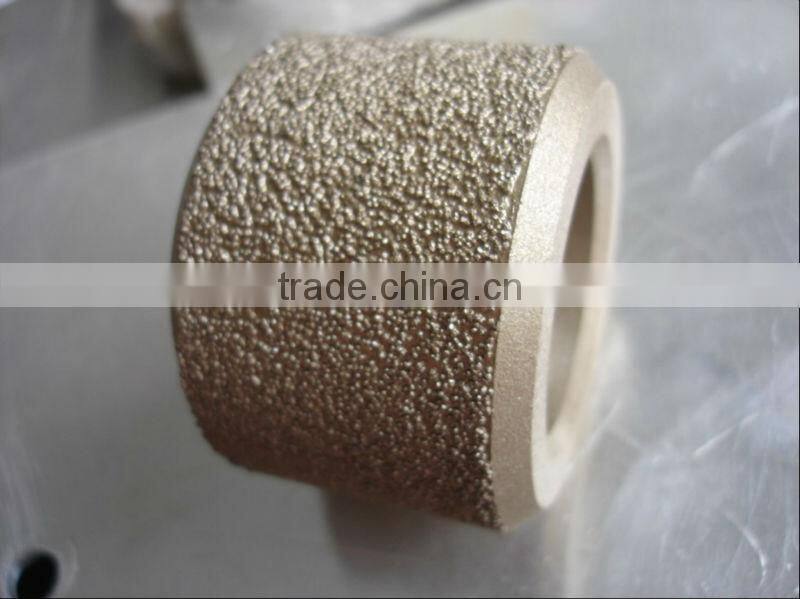 Vacuum brazed diamond abrasive drum wheels for marble