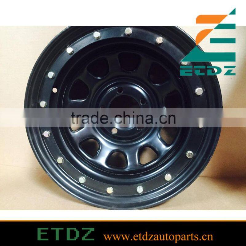 15x8 5X4.5 Street Lock 252 BLK D Window Fake Bead Lock steel wheel