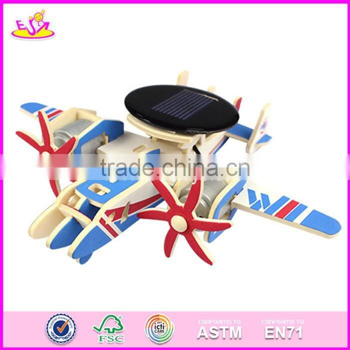 2017 New design kids assemble puzzle airplane wooden creative toys W03B069