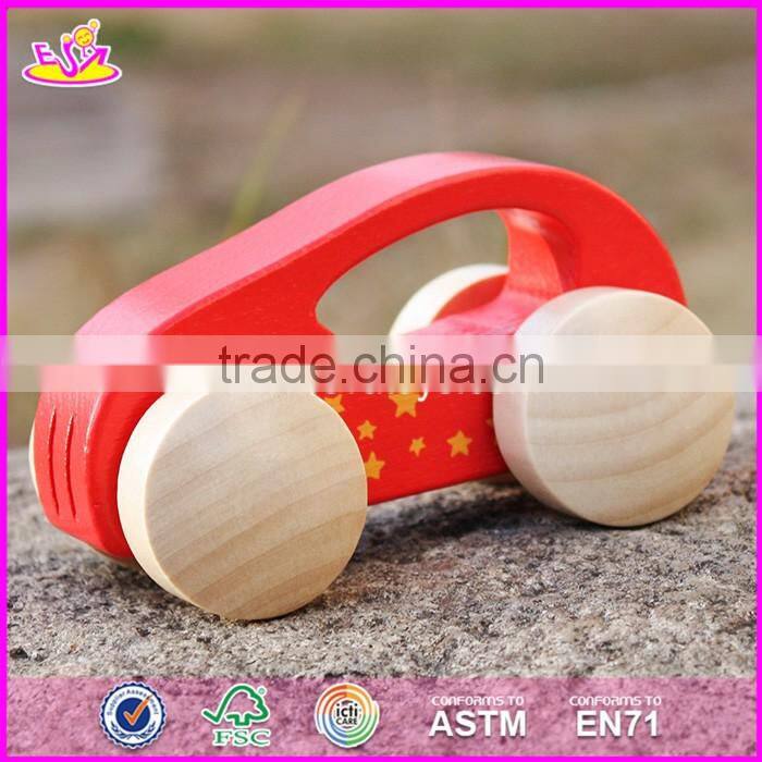2017 New fashion funny 8 pieces toddlers small wooden cars W04A341