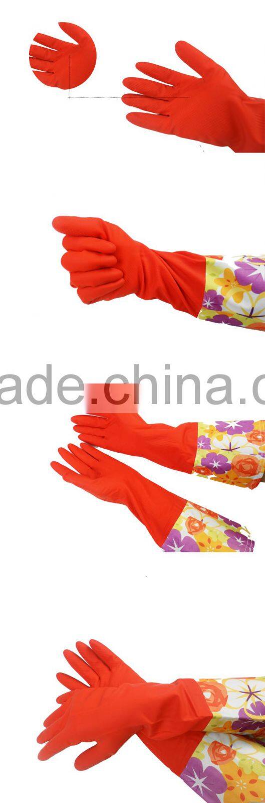 Extended Access Sleeve Double Within the Plush Warm Waterproof Gloves Rubber Gloves
