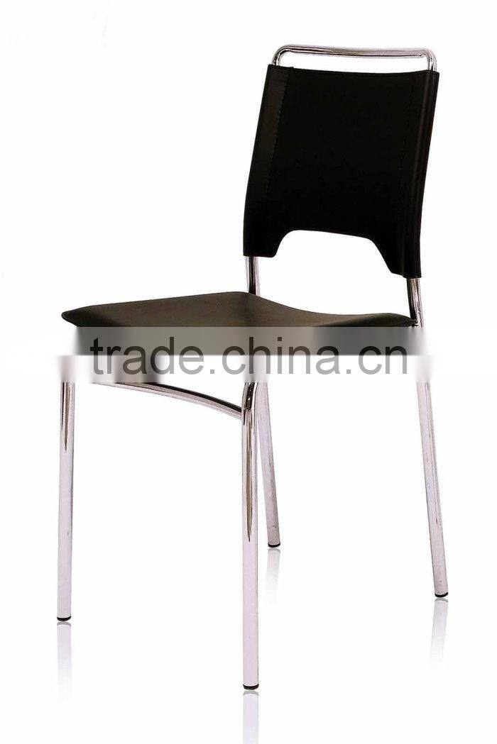 Dining room chair, colorful coffee chair, modern brown leather dining chair