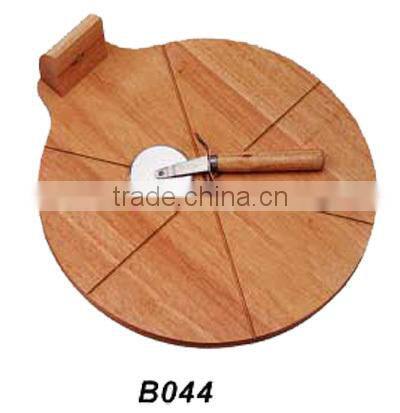 elegant design rubber wood pizza board with knife