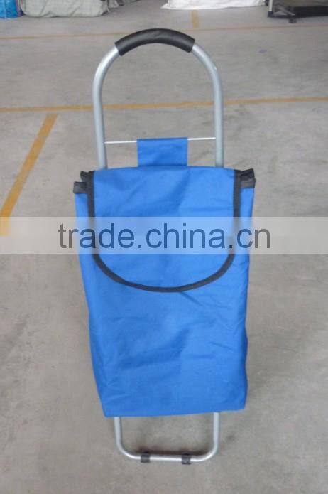 Foldable shopping trolley bag with wheels