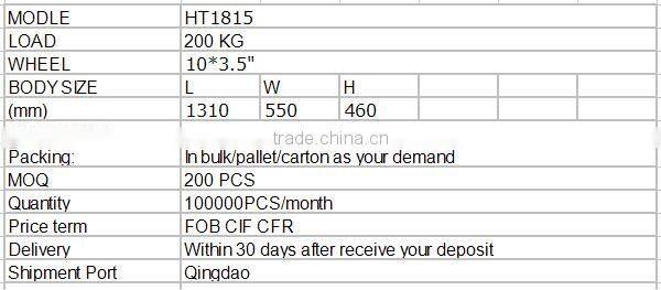 various usage Steel Hand Trolley single loophand truck with two wheels