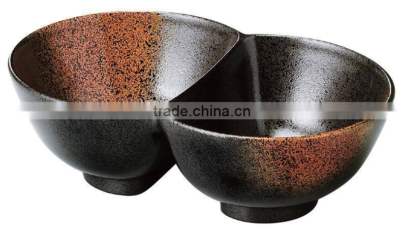 Twin Rice Bowl Double Bowl for Japanese Food Edamame Bowl for Cafeteria