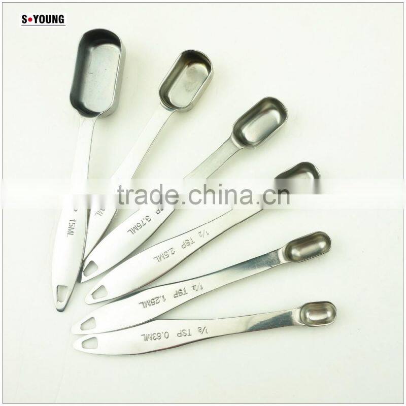 42140 6pcs Stainless Steel Nesting Measuring Cups and Spoons Set