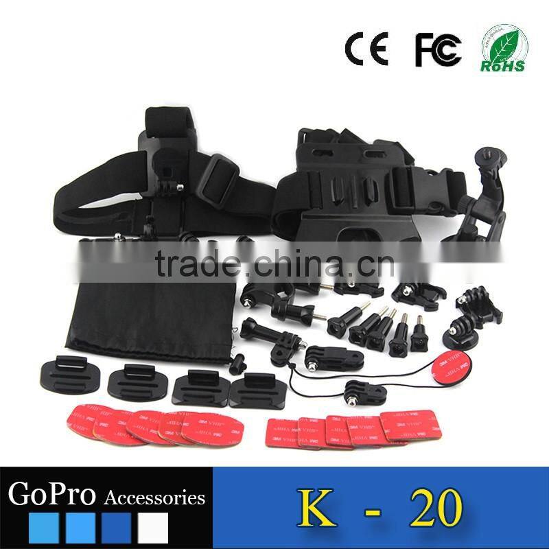 2016 hot selling products kit used for gopros heros 4 accessories bundle of camera cases