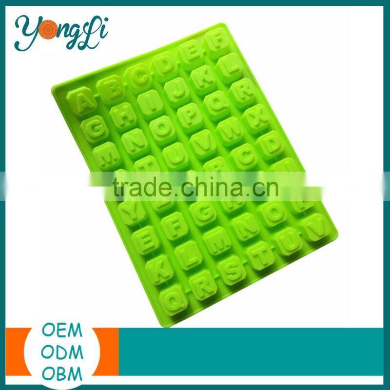 FDA Silicone Rubber Alphabet Letters Shape Cake Mould Decorations
