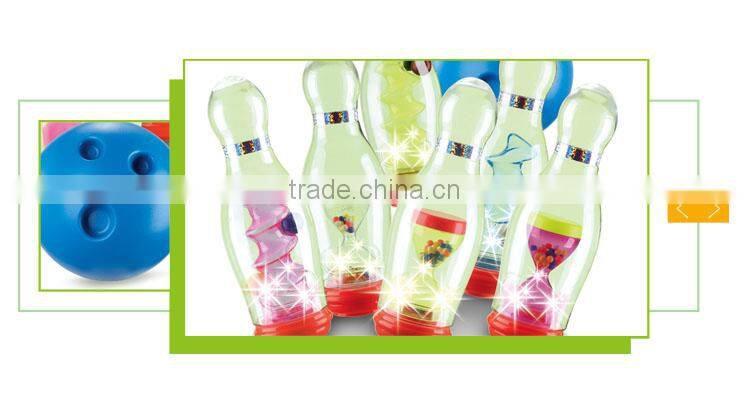 Hot sale children sport toy plastic flash led bowling ball