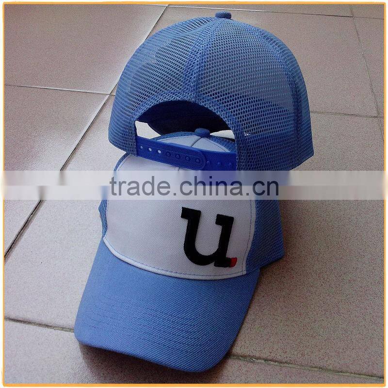 5 panels cool mesh sports caps/baseball hats with high quality made in Guangdong