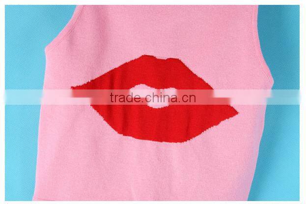 100% cotton Ladies sheepskin fur waistcoat