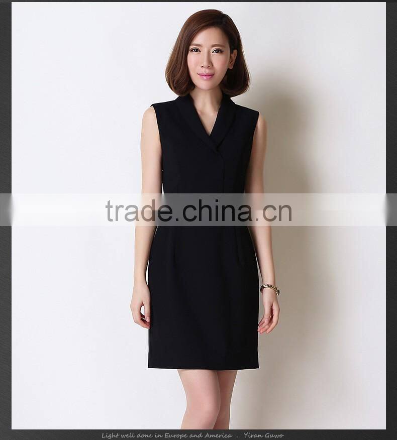 2016 latest european style women clothes women dresses ladies elegant black dresses