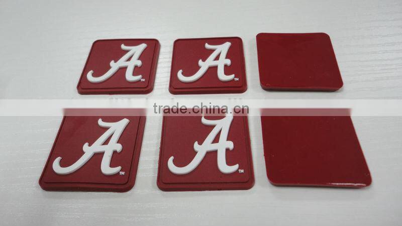China wholesale custom logo 3d soft rubber patch pvc badge embossed rubber patch