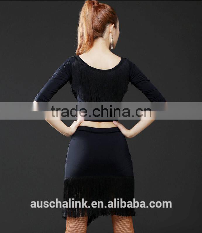 hot sale lady fancy fashion design ballroom latin dance skirt customized