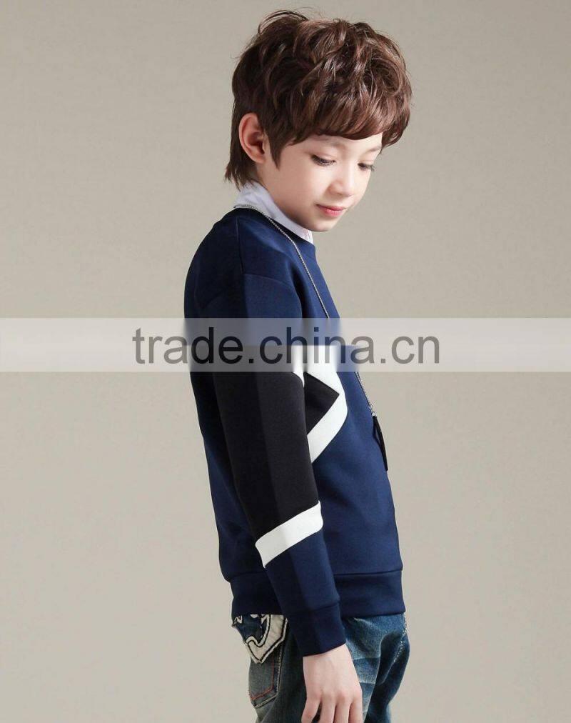 round fleece boy's sweatshirt long sleeve pullover short sweatshirts