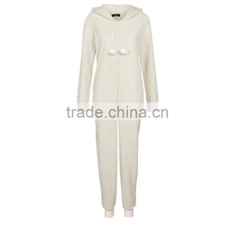 Fashion lovely women cotton flannel animal pajamas plain adult onesie
