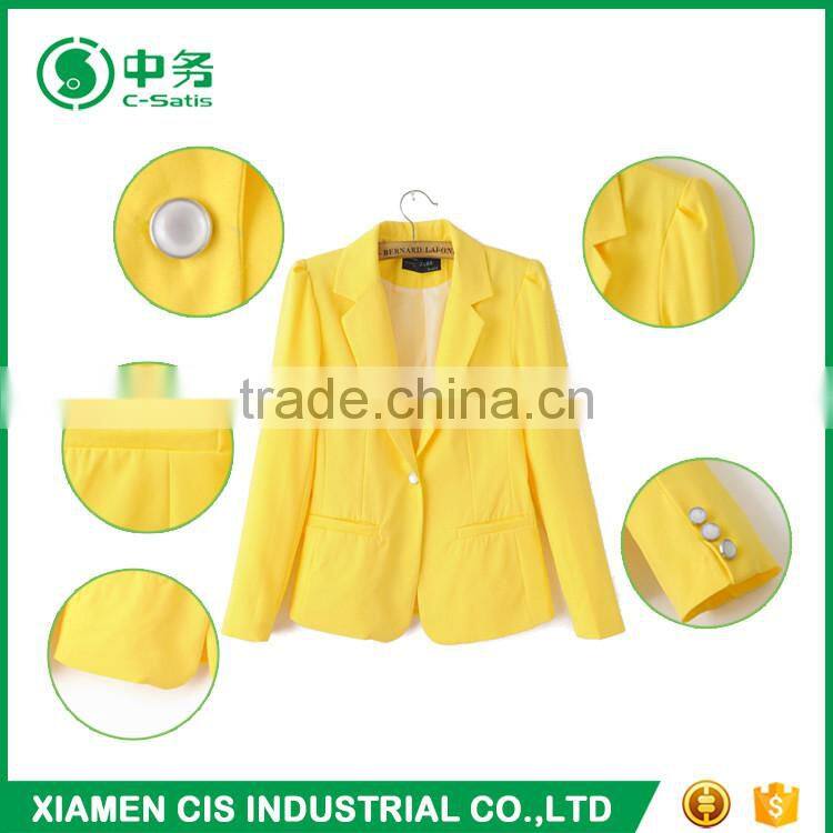 High Quality Anti Wrinkle Women Uniform Blazer Jacket