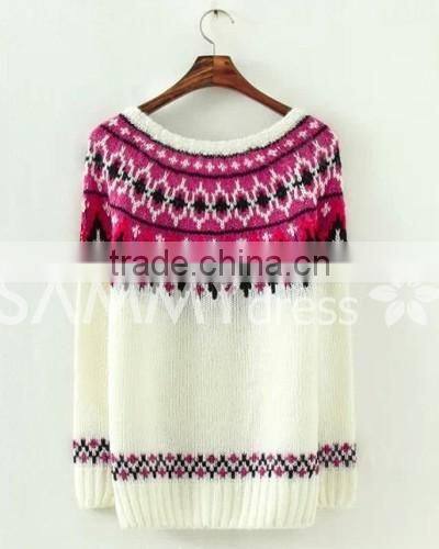 Customized new fashion christmas sweater designs for women 2016