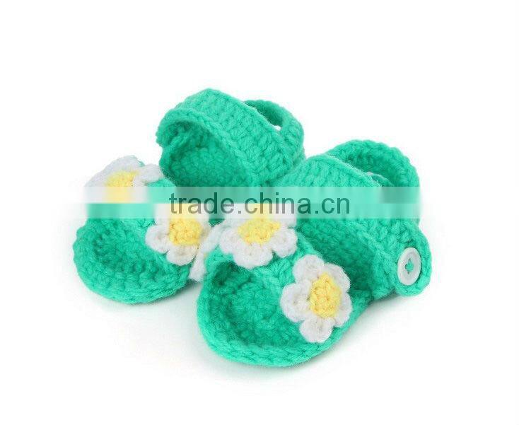 Baby Knit Cute Girls Shoes Hand Made Pattern Baby Shoes