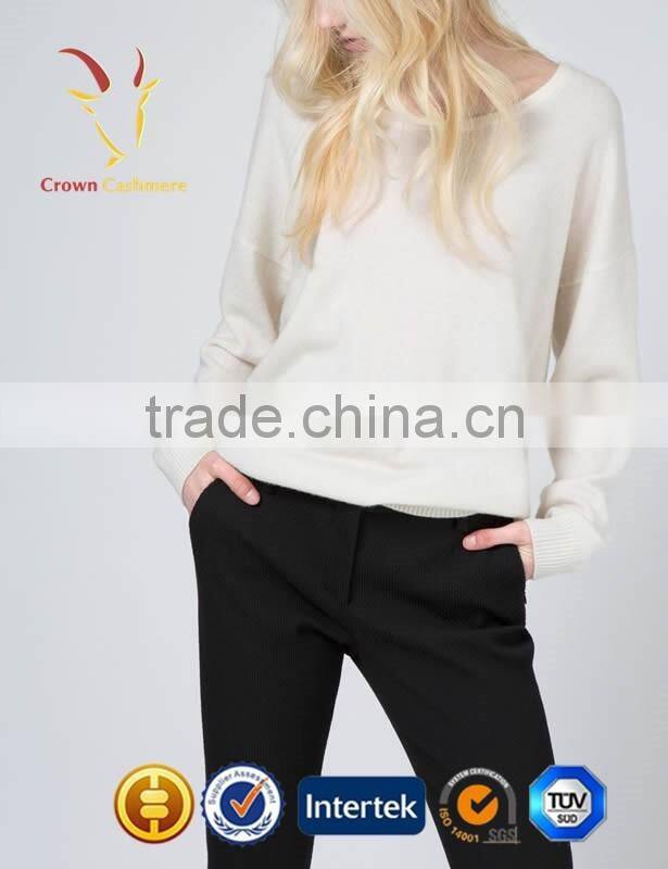 New Products 100% Cashmre Women Knitted Sweaters Pullover