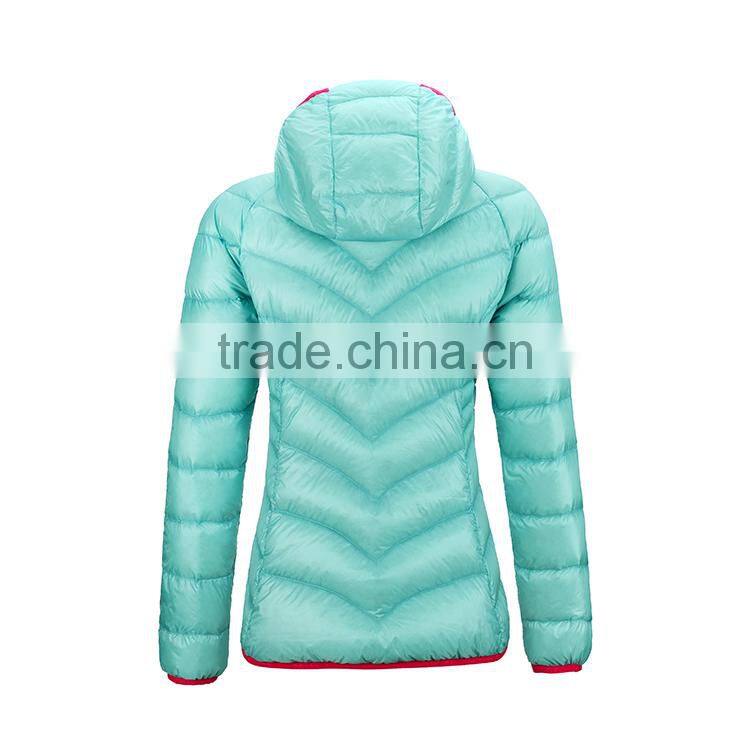 2017 new waterproof womens down jacket compressible ,womens' ultralight jackets